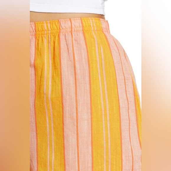 BP. Boyfriend Stripe Pajama Shorts In Yellow Butter Emmy Stripe L - Picture 4 of 4